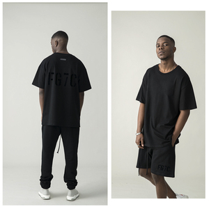 fear of god 7th第七季富贵fg7c后背植绒短袖t恤fog高街宽松休闲