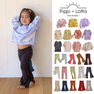 新款补 little 日本pippi lotta FW23儿童厚款卫衣长袖上衣喇叭裤