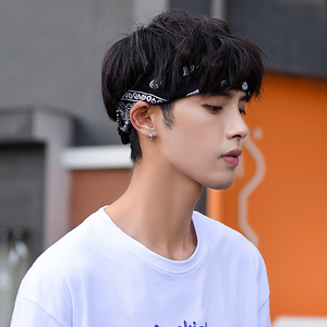 头巾男发带男生街头潮人嘻哈束发带运动个性跑步ins吸汗男士头带