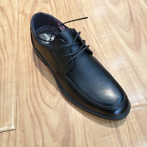 2021新款红冠男式皮鞋系带商务立跟软牛皮一体跟专柜正品