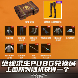 绝地求生pubg春雷宝箱锦鲤丝袜高跟m16a4皮夹克短裤兑换码cdk礼包