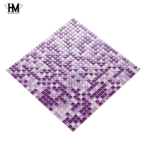 水晶玻璃马赛克瓷砖彩紫色小颗粒田园儿童房幼儿园玄关卫生间地砖