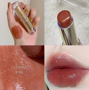 日杂风~日本cezanne倩诗丽白胖子口红金管101唇膏豆沙色奶茶色105