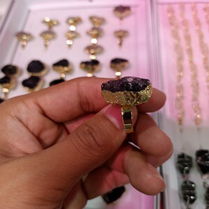天然水晶黑碧玺戒指diy配饰配件戒面戒托裸石莫桑石钻戒耳钉耳坠