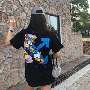 凉介日本 off white 20ss 春夏季新款唐老鸭箭头印花ow短袖t恤