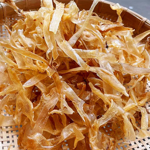 渔民自晒鲨鱼皮 足干淡晒沙鱼皮已去沙煲汤海产干货阳江特产