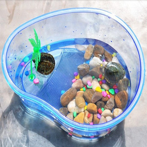 塑料乌龟缸透明小型造景带晒台大中小号水陆龟箱大中型别墅专用缸