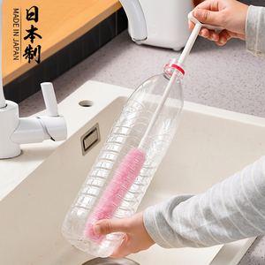日本进口Sanko洗杯刷长柄奶瓶刷子厨房细口玻璃杯清洁刷清洗刷子