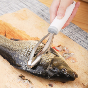 日本不锈钢鱼鳞刨刮鱼神器多功能家用去鳞器杀鱼工具厨房去鳞刀刷
