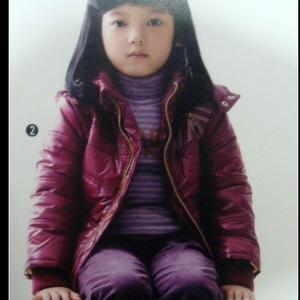 甜可尔韩国品牌男淑女童装大中小学生休闲冬款红色棉衣外套上衣