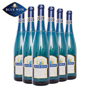 德国进口蓝仙姑优质干白半甜白葡萄酒750ml*6支价女士酒整箱包邮