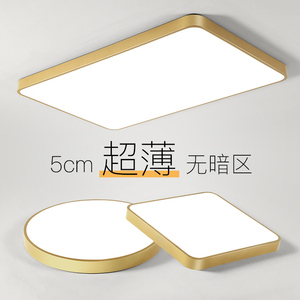 金色圆形led吸顶灯1米超薄轻奢现代简约长方形卧室灯家用2024新款