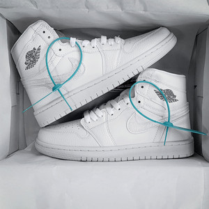 aj男鞋低帮黑白熊猫篮球鞋空军一号女款鞋全白aj1纯白中高帮女鞋