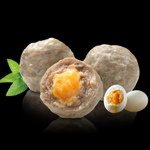 玖嘉久海鸭蛋牛肉丸潮汕风味咸蛋黄肉丸关东煮食材火锅烧烤丸子