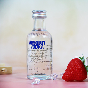绝对伏特加 Absolut Vodka瑞典原瓶进口洋酒小瓶酒版玻璃瓶 50ml