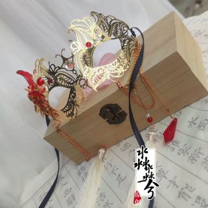太子悦神cosplay面具 天官赐福 捷克琉璃穗子配饰 淼淼兮原创手作