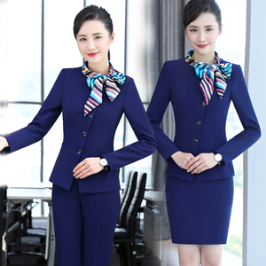 女宾部工作服女酒店客房部服务员西装套装女店员火锅店员工职业装