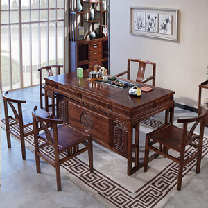 花梨木茶桌茶具套装红木茶桌椅组合茶台一体新中式实木功夫茶几桌