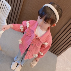 韩国童装女童牛仔外套2021新款儿童网红洋气春装上衣宝宝夹克开衫