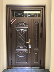 锌合金子母防盗门非标门甲级防盗门农村别墅大门进户子母门带亮窗