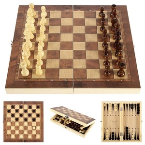 实木国际象棋多功能黑白棋西洋棋三合一木质棋子可折叠亲子游戏棋