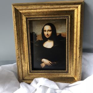 一张小画人气相框 蒙娜丽莎 梵高艺术家摆台油画家居饰品气质摆台