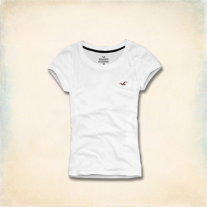 hollister女士夏季纯色圆领短袖休闲纯棉半袖hco上衣小海鸥t恤衫