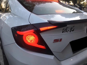 000人付款淘宝十代思域n1尾灯总成改装扫描全led刹车灯转向灯倒车灯后