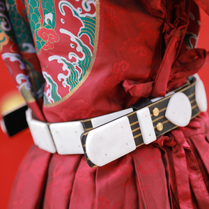 明制汉白玉革带乌衣巷复原飞鱼服圆领袍配饰明代汉服手工腰带