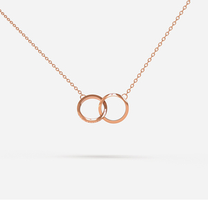 专柜正品dw小双环项链女时尚百搭dw饰品情侣轻奢锁骨链送女友礼物