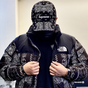 fipesu北面代购thenorthface1996新款腰果花男子立领羽绒夹克外套