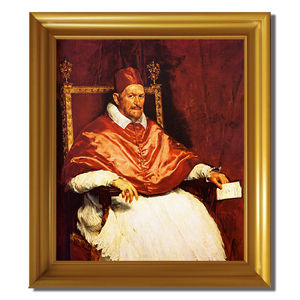 委拉斯贵兹 教皇英诺森十世油画壁画 委拉斯凯兹竖版打印装饰挂画
