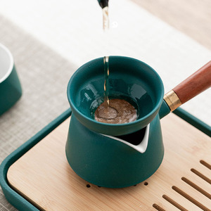 陶瓷茶漏器全瓷一体茶漏网泡茶叶过滤网创意隔离茶滤茶具配件