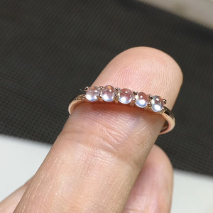 925银镶嵌 缅甸天然翡翠玉石戒指 指环高冰群镶排戒活口 送礼佳品