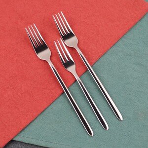 304不锈钢叉子面条叉吃饭叉子甜品蛋糕叉简易主餐叉水果叉