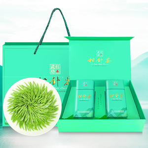 萍乡松针茶武功山茶叶江西毛尖绿茶特级万龙山茶特产125g*2礼盒装