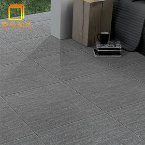 蓝灰色布纹砖600x600客厅地砖电视沙发背景墙餐厅酒店地板砖卧室