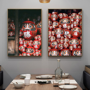 日式挂画日本料理店寿司店榻榻米餐厅浮世绘装饰画和风达摩蛋壁画