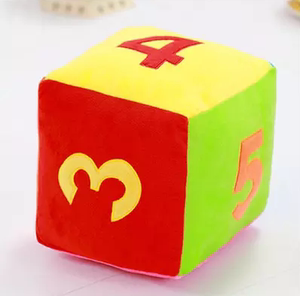 200人付款淘宝创意数字海绵色子布骰子抱枕大号甩子幼儿园儿童教具