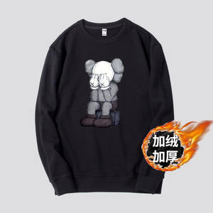 优衣库联名芝麻街kaws卫衣女秋冬季宽松u系列套头纯棉长袖圆领男