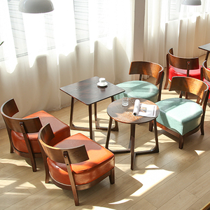 咖啡厅卡座小沙发