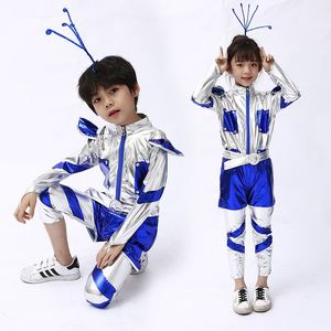 六一男女童舞蹈服装幼儿太空环保服装儿童机器人时装秀表演服走秀
