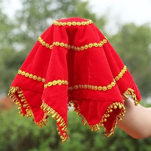 二人转手绢舞蹈手绢一对广场舞东北秧歌成人手帕八角巾演出跳舞