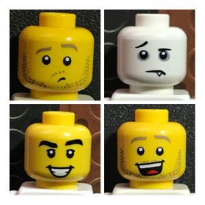 lego 乐高 配件 人仔 头部 头 脸 表情 拍照 照相 人仔旅行 旅游