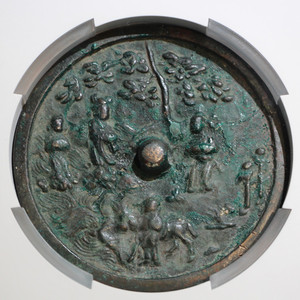 gbca公博认证评级真品美75金代柳毅传书铜镜大尺寸7556_阿里巴巴找货