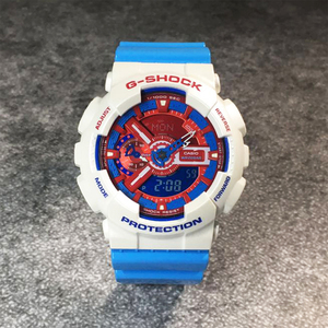 卡西欧手表蓝白