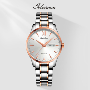 格雷曼手表情侣表钢带女士石英表防水简约时尚潮流腕表男女对表