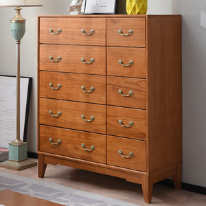 实木五斗柜简约现代卧室抽屉式收纳柜子客厅轻奢储物柜欧式八斗橱