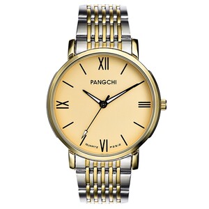 鹏志pangchi手表女士优雅罗马数字清晰大刻度夜光指针男钢带2512