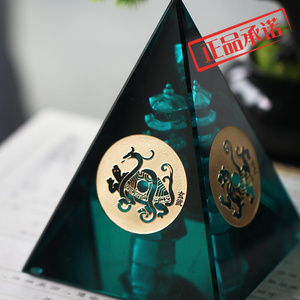 發四神兽风水四灵金字塔水晶摆件居家室内客厅摆放送礼手工工艺品